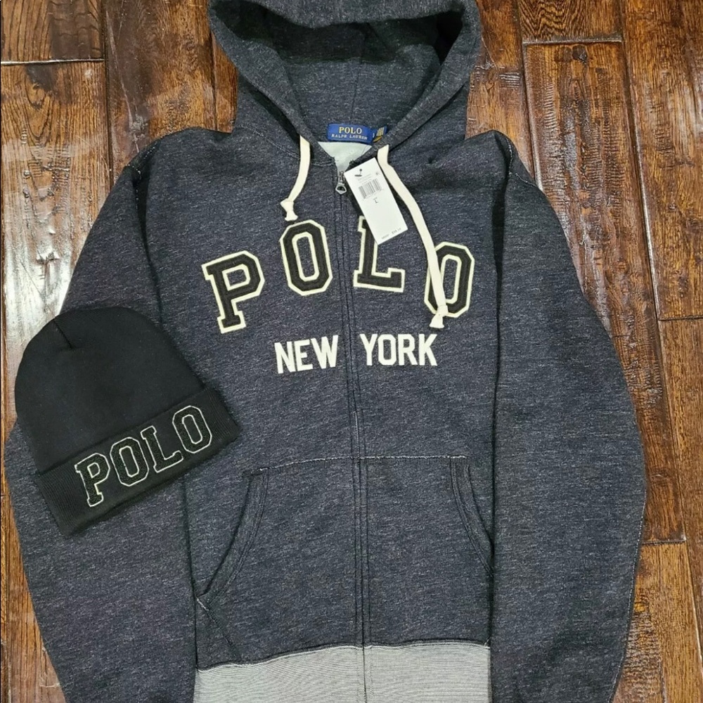 Polo New York hoodie and hat